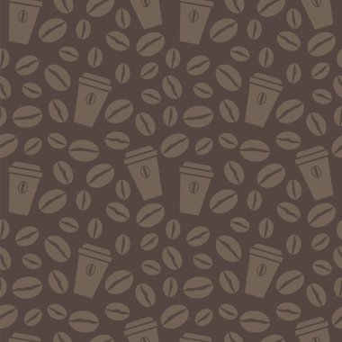 kahve seamless modeli. vektör çizim