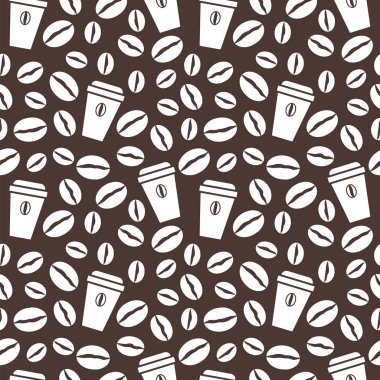 kahve seamless modeli. vektör çizim