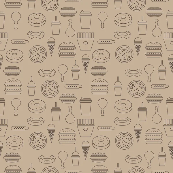 fast food seamless pattern. vector illustration