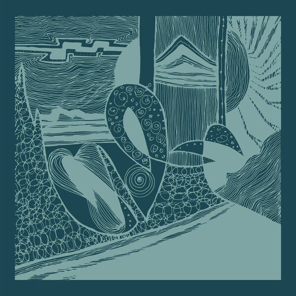 abstract graphic composition. hand drawn vector background