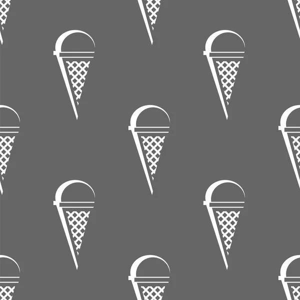 Gelado cone sem costura padrão. ilustração vetorial —  Vetores de Stock