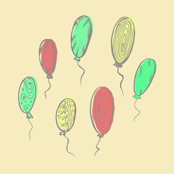 Conjunto de globos . — Vector de stock