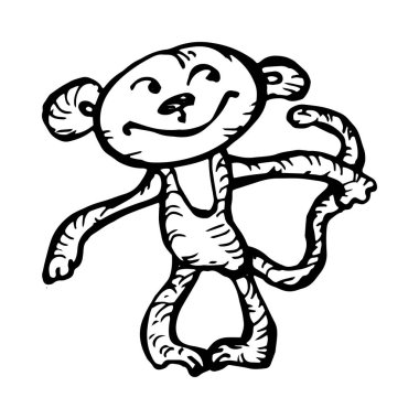 maymun karakter. çizilmiş