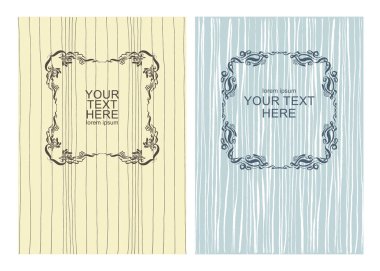 kapakları elle çizilmiş bir arka plan ile kümesi.