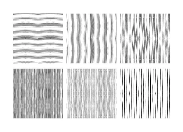 Texture sans couture ensemble de lignes dessinées à la main — Image vectorielle