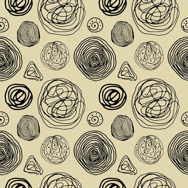 Motif sans couture de cercles de texture dessinés à la main. illustration vectorielle — Photo gratuite