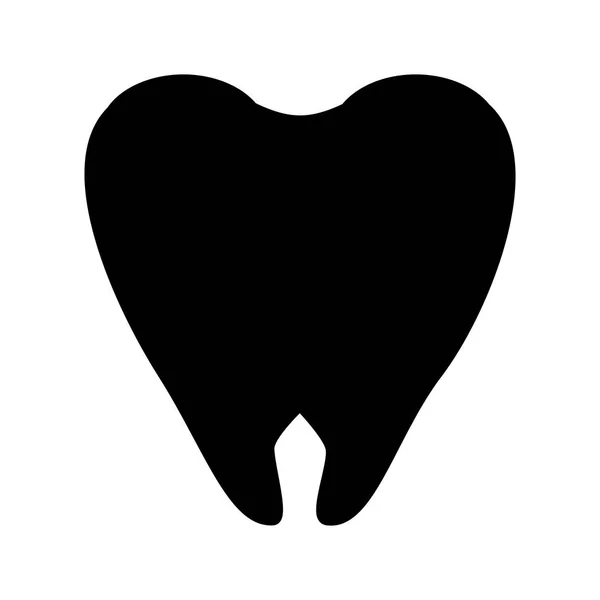 Значок зуба. векторна силуетна ілюстрація на білому фоні . — стоковий вектор