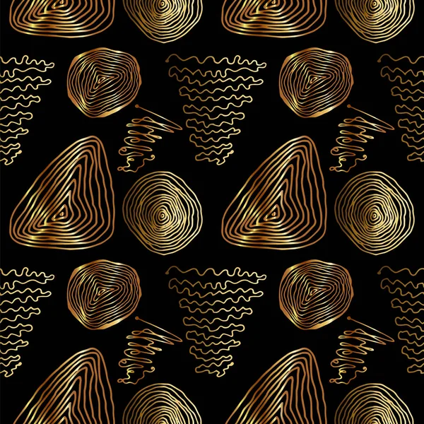 Goldschmuck dekorative Elemente nahtloses Muster. — Stockvektor