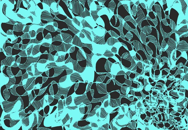 Fond graphique abstrait turquoise dessiné à la main . — Image vectorielle