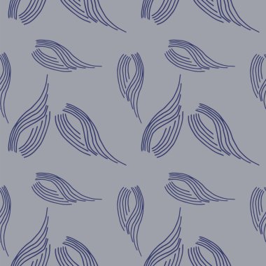 mavi el çizilmiş Dikişsiz desen.