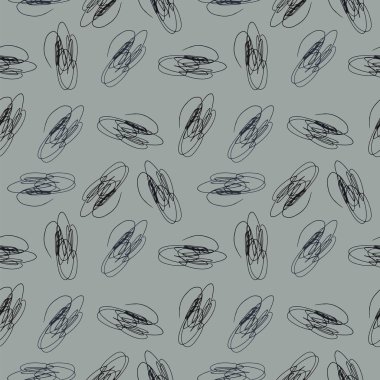 Gri Dikişsiz desen el çizilmiş