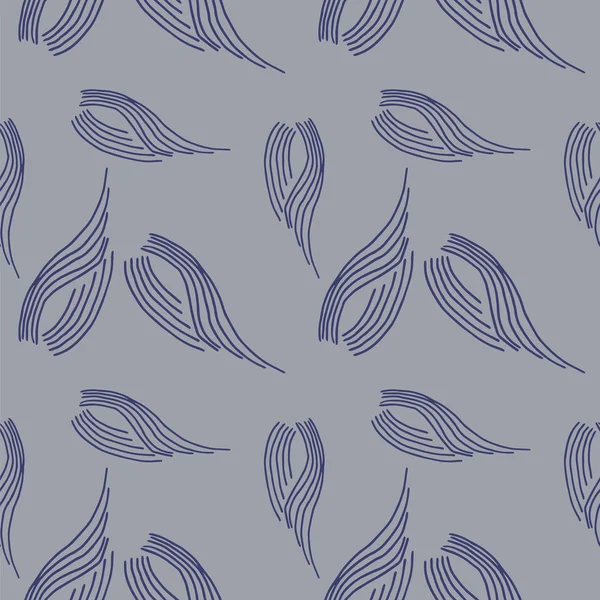 Bleu dessin à la main motif sans couture . — Image vectorielle