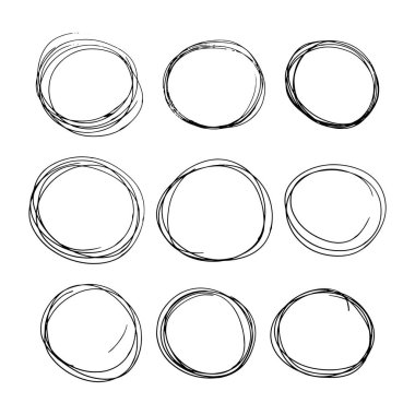 çizilmiş daireler.