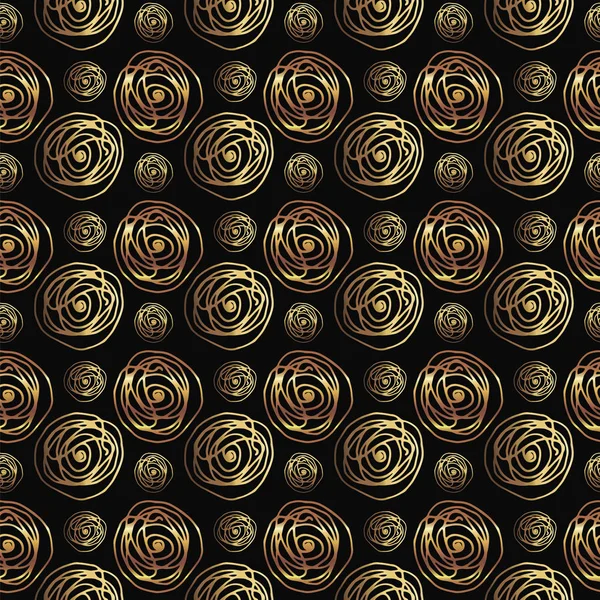 Boules dorées motif sans couture — Image vectorielle