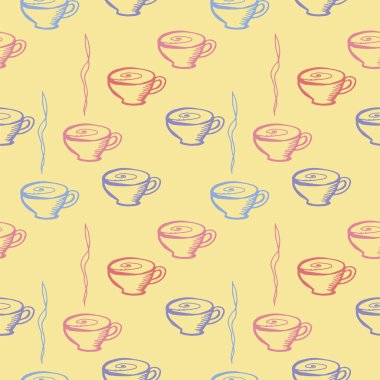 içecek dikişsiz desenli fincan.