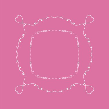 elle çizilmiş çerçeve seti.