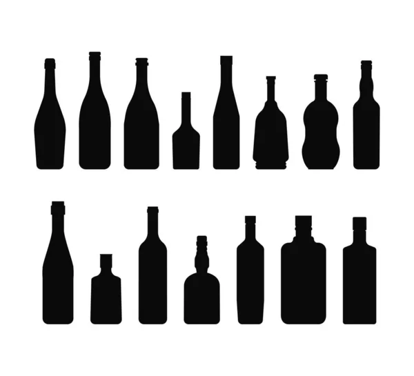 Set bouteilles d'alcool — Image vectorielle