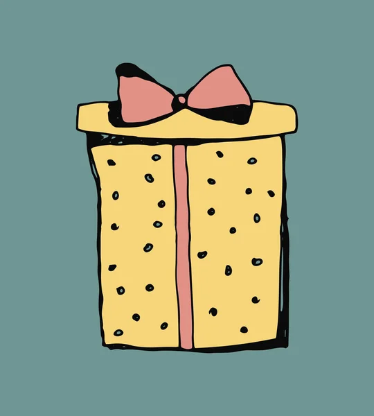 Hand-drawn gift in cartoon style — Free Stock Photo