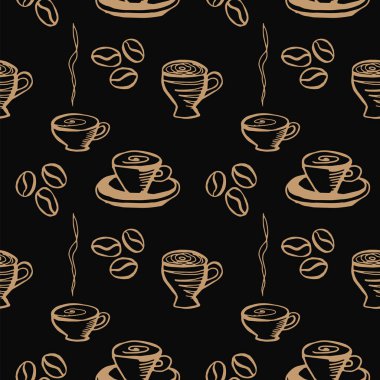 fincan kahve seamless modeli
