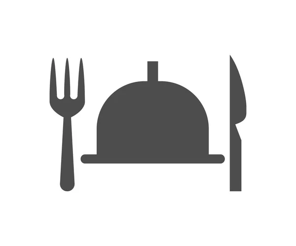 Restaurante icono plato . — Vector de stock