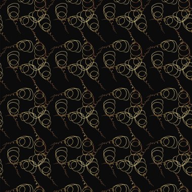 Altın dekoratif elemanları Dikişsiz desen.