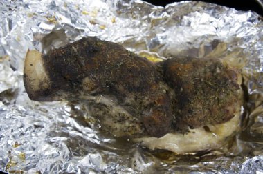 folyo baharat ile pişmiş pastırma