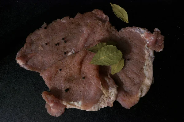 Rohes Fleisch für Koteletts. — Stockfoto