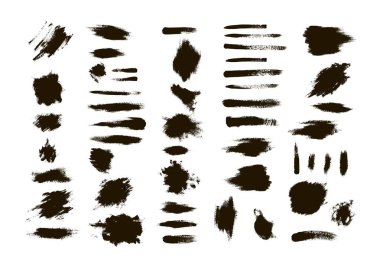 fırça darbeleri ayarlanır. el çizilmiş 