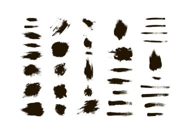 fırça darbeleri ayarlanır. el çizilmiş 