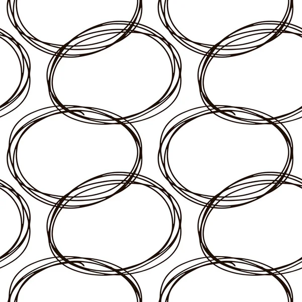 Hand drawn circles geometric seamless pattern. — Stock Vector