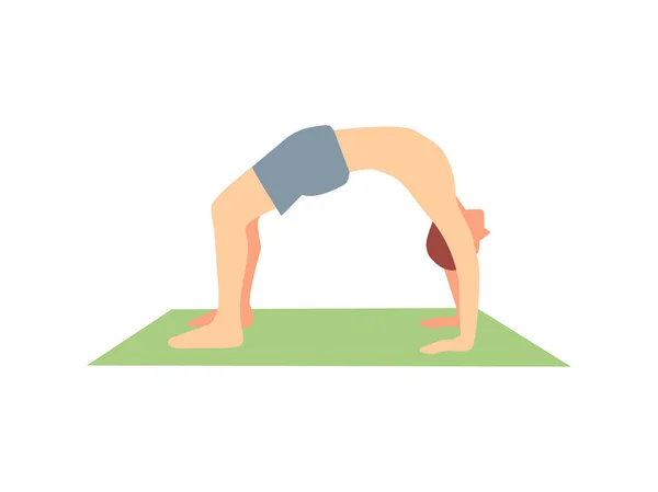 Uomo in posa yoga. — Vettoriale Stock