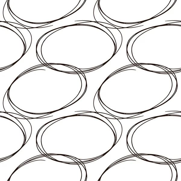 Mão desenhado círculos padrão sem costura geométrica . —  Vetores de Stock