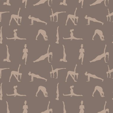 Yoga pozlar seamless modeli.