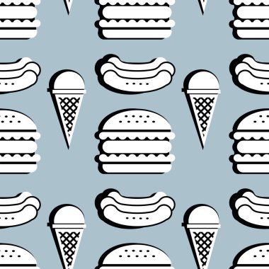 fast-food sorunsuz desen.