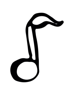 Müzik notası. Elle çizilmiş