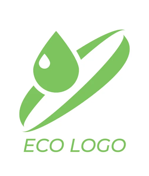 Logo template for eco company. — Stock Vector