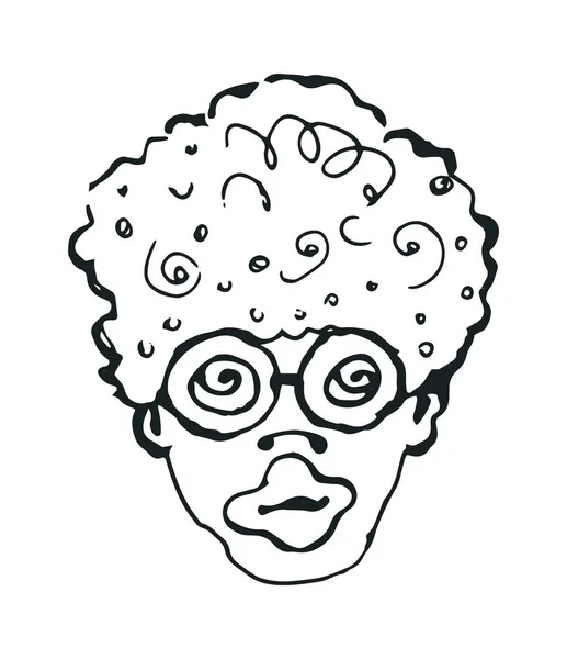 Afro-americani con occhiali — Vettoriale Stock