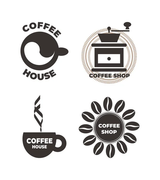 Koffie icon set voor logo. — Stockvector