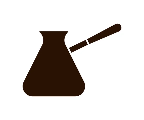 Turecká káva Pot Cezve ikona. — Stockový vektor
