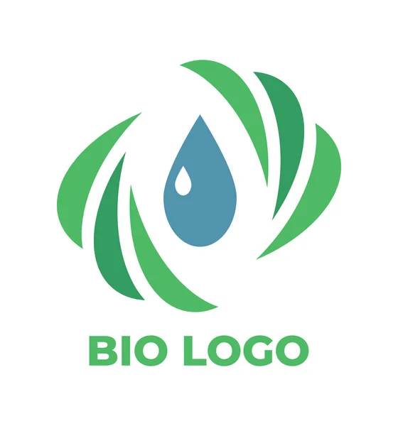 Ikona Bio. Szablon logo Twojej firmy. Ilustracja kolor na białym tle wektor. — Wektor stockowy
