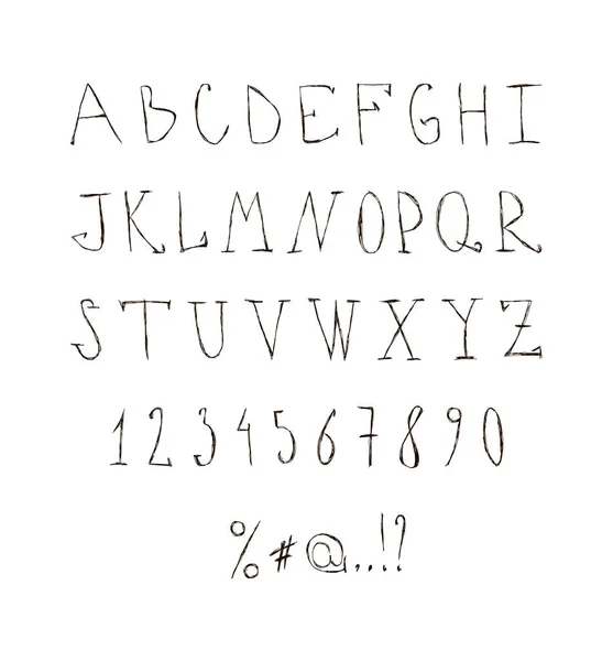 Оригинальный чертежный шрифт — стоковый вектор