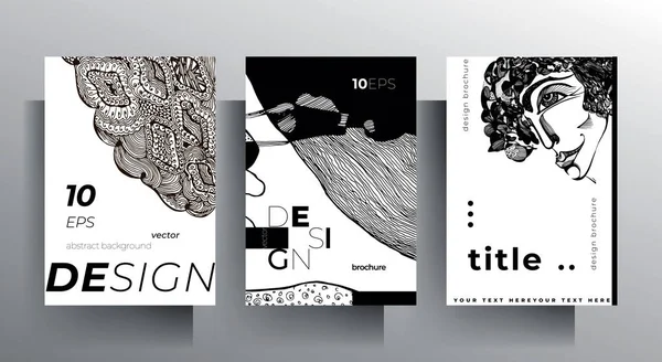 Set di modelli di design copertina. — Vettoriale Stock