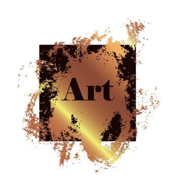 Çerçevede fırça darbesi şablonu.