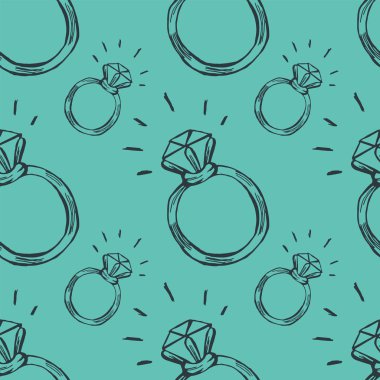 Elmas yüzük pürüzsüz desen. karala