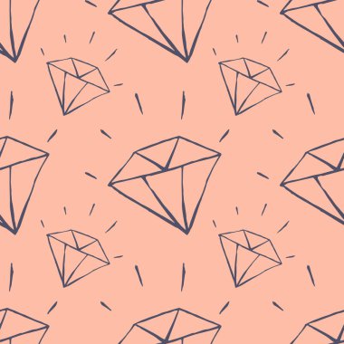 Elmas pürüzsüz desen. El çizimi karalama