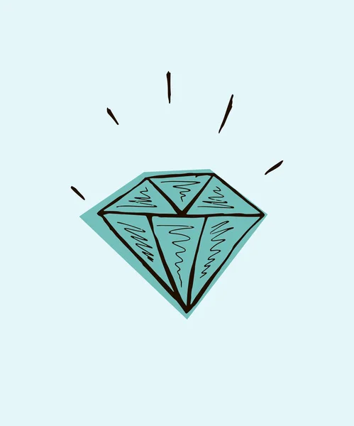 Diamantová ikona. — Stockový vektor