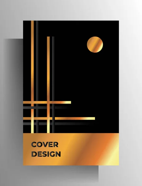 Titelvorlage Für Buch Magazin Booklet Broschüre Katalog Poster Das Geometrische — Stockvektor