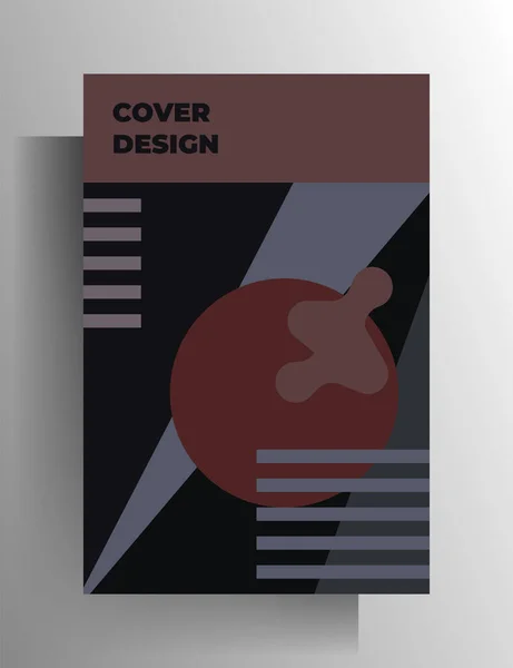 Kapak Kitapçık Dergi Katalog Poster Tasarım Şablonu Geometrik Şablon Biçimi — Stok Vektör