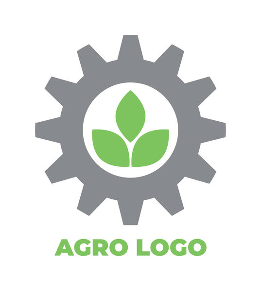 Logo template for agro company. Color vector isolated icon.