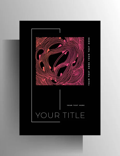 Kitap, dergi, broşür, katalog, broşür, broşür ve poster için kapak tasarımı. El yapımı grafik doku elementleri. A4 biçimi. EPS 10 vektörü.